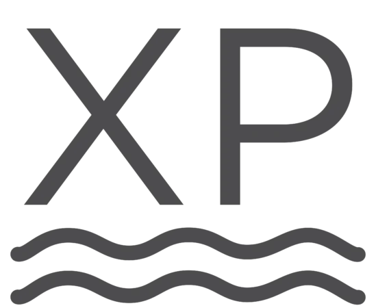 XP logo with wavy lines below