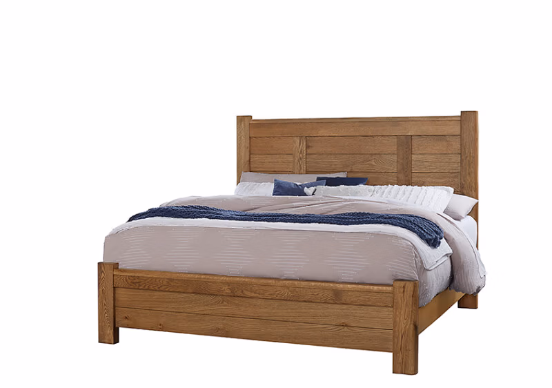 Crafted Oak By Ben & Erin Napier Ben's Poster Bed in Queen - 790-558-855-922