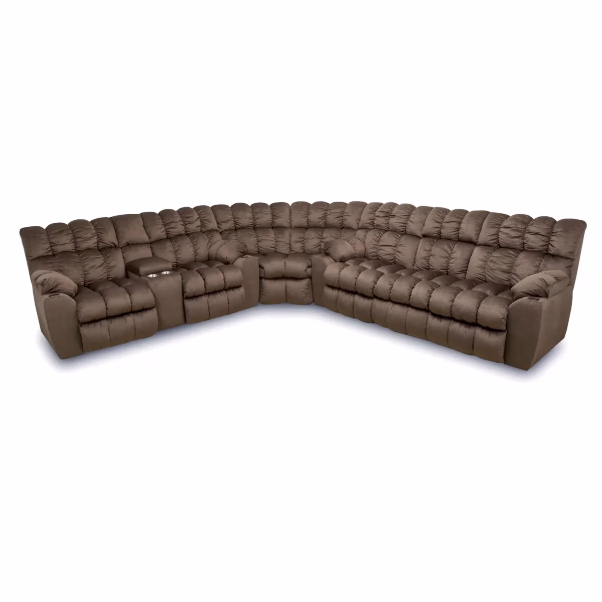440 Brayden Manual Reclining Sofa W/ Table, Lights, Drawer W/ Lumbar Massage & Frosty Fridge 44039-59 - Image 2