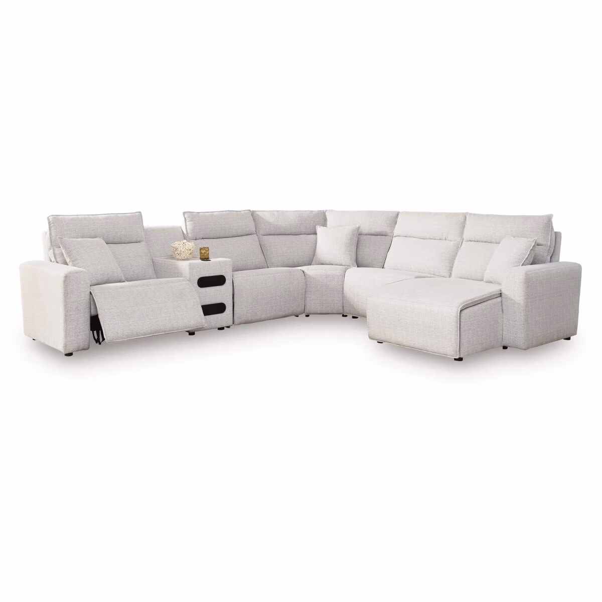 Modmax II 6-Piece Reclining Sectional with Chaise and Audio Console - Image 2