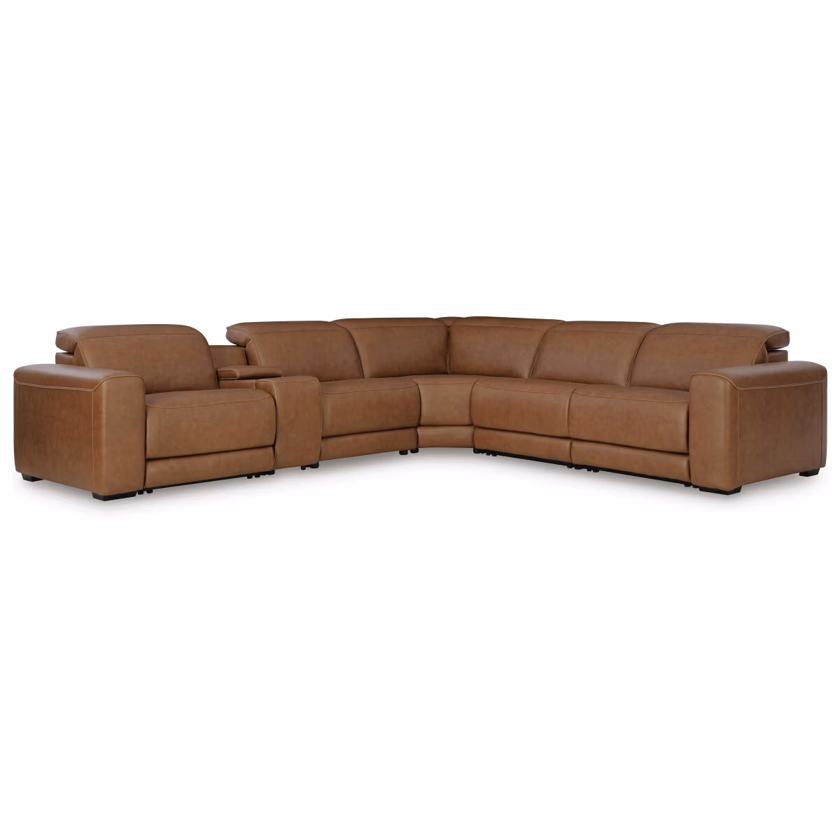 Magic Man 6-Piece Power Reclining Sectional with Console - Image 2
