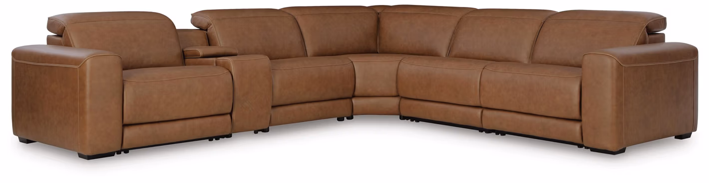 Magic Man 6-Piece Power Reclining Sectional with Console