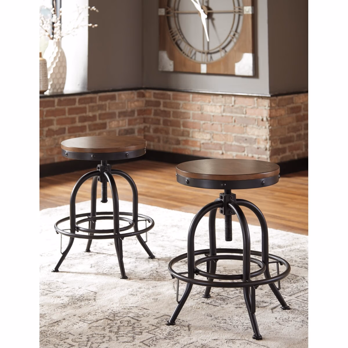 Valebeck Counter Height Dining Table, 6 Barstools and Server - Image 12