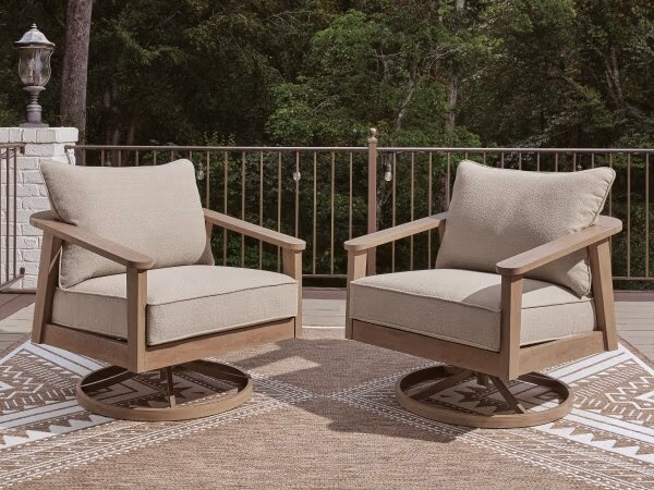 Harmony Headlands Outdoor Swivel Lounge with Cushion - Image 3