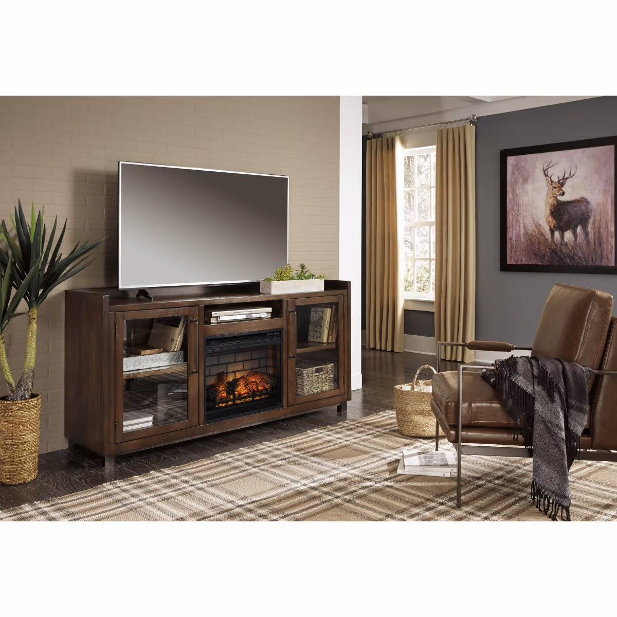 Starmore 70" TV Stand with Electric Fireplace - Image 9
