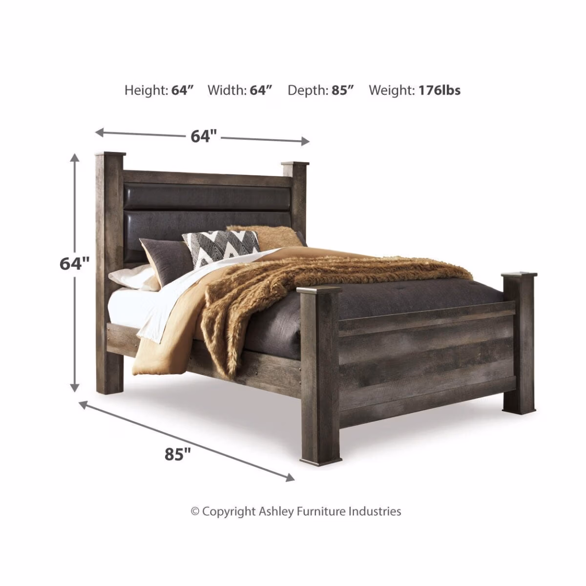 Wynnlow Queen Poster Bed, Chest and 2 Nightstands - Image 5