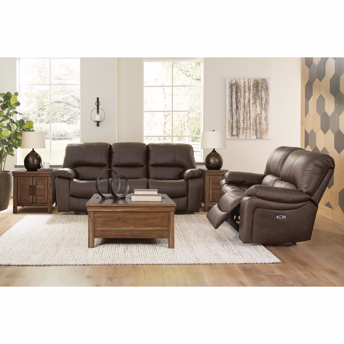Leesworth Power Reclining Sofa and Loveseat - Image 5