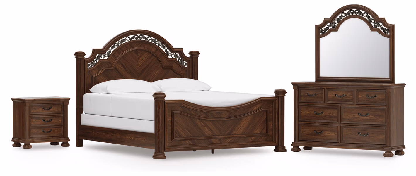 044a4e065f3a40077dc804aaceefb249 Lavinton King Poster Bed, Dresser, Mirror and Nightstand - Image 1