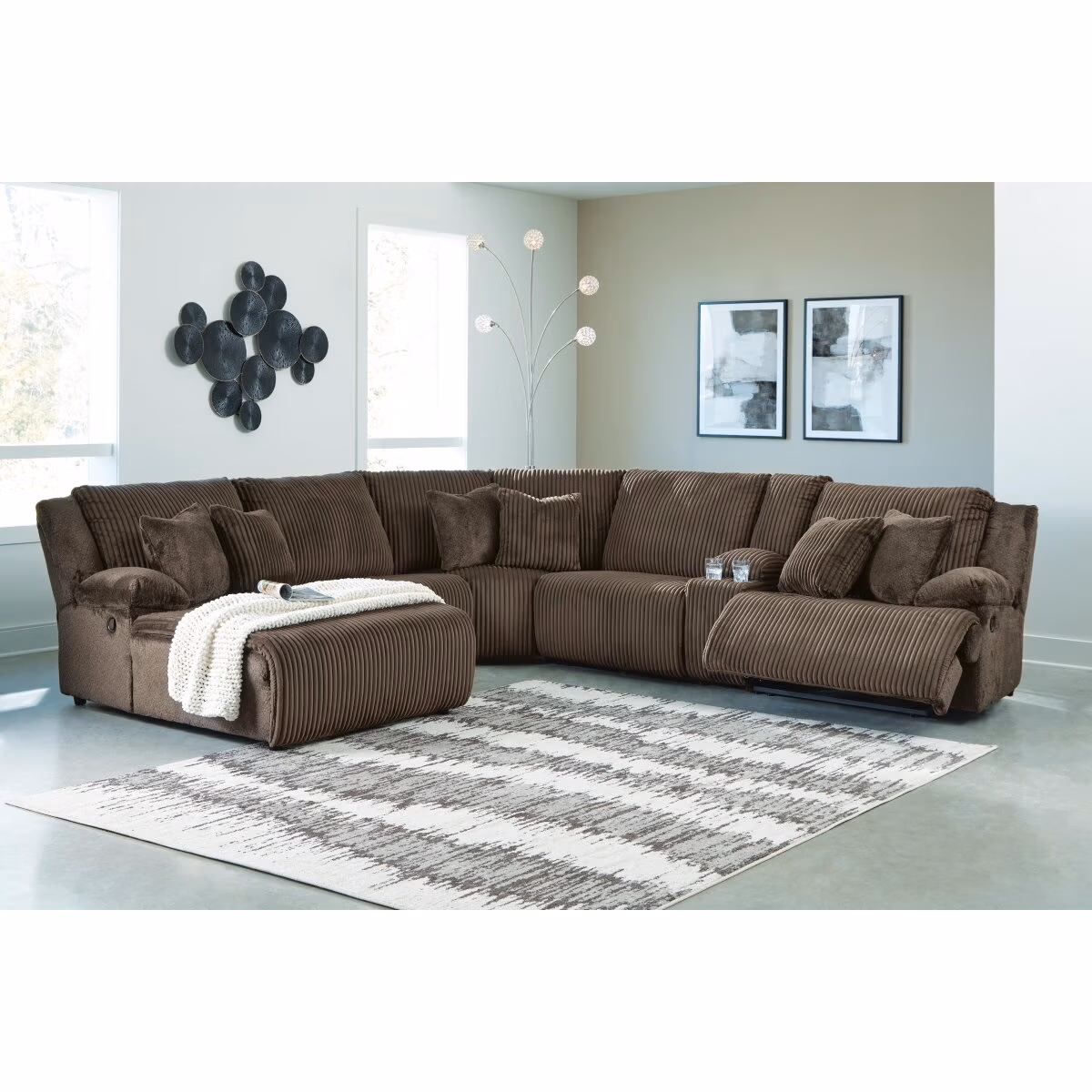 Top Tier 6-Piece Reclining Sectional with Chaise - Image 3