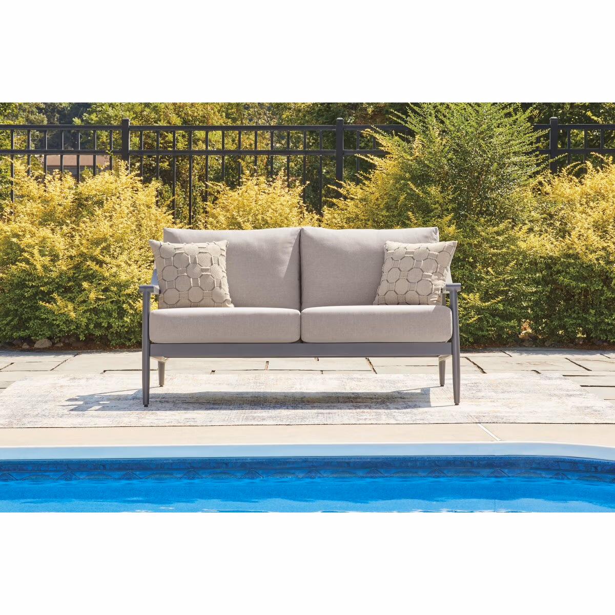 Ocean Beach Outdoor Loveseat with Cushion - Image 3