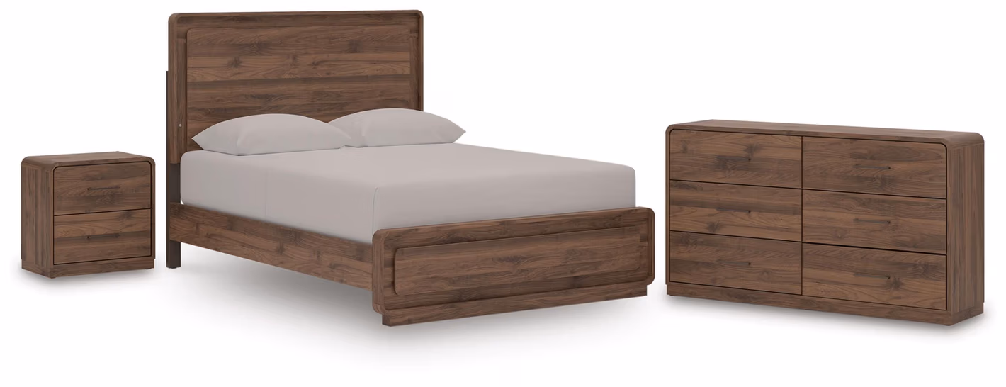 Fortlorn Queen Panel Bed, Dresser and Nightstand