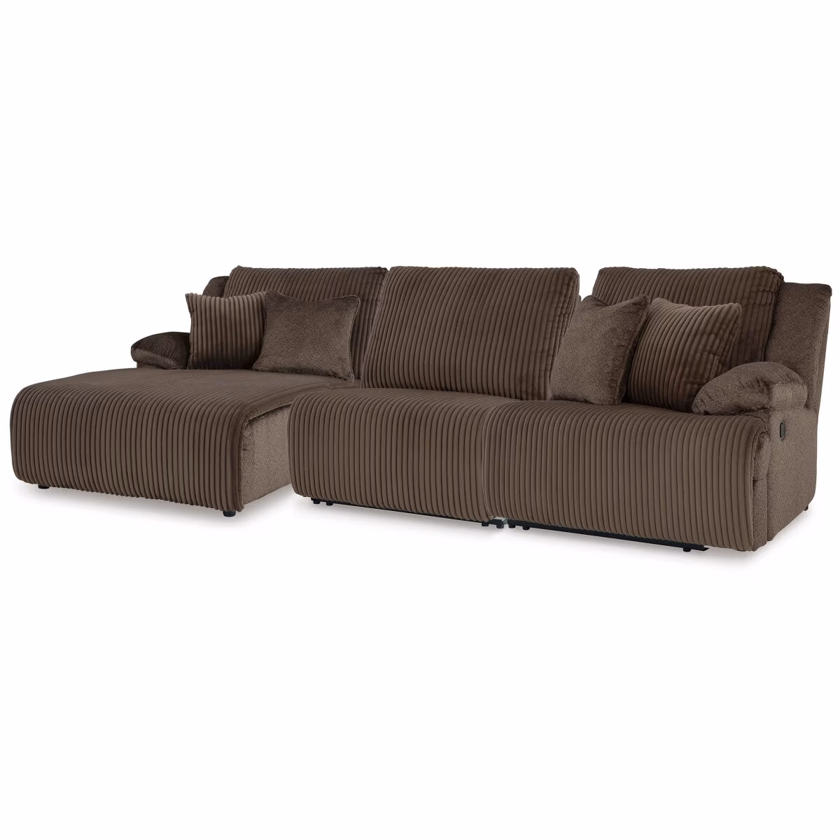 Top Tier 3-Piece Reclining Sofa Chaise Sectional - Image 2