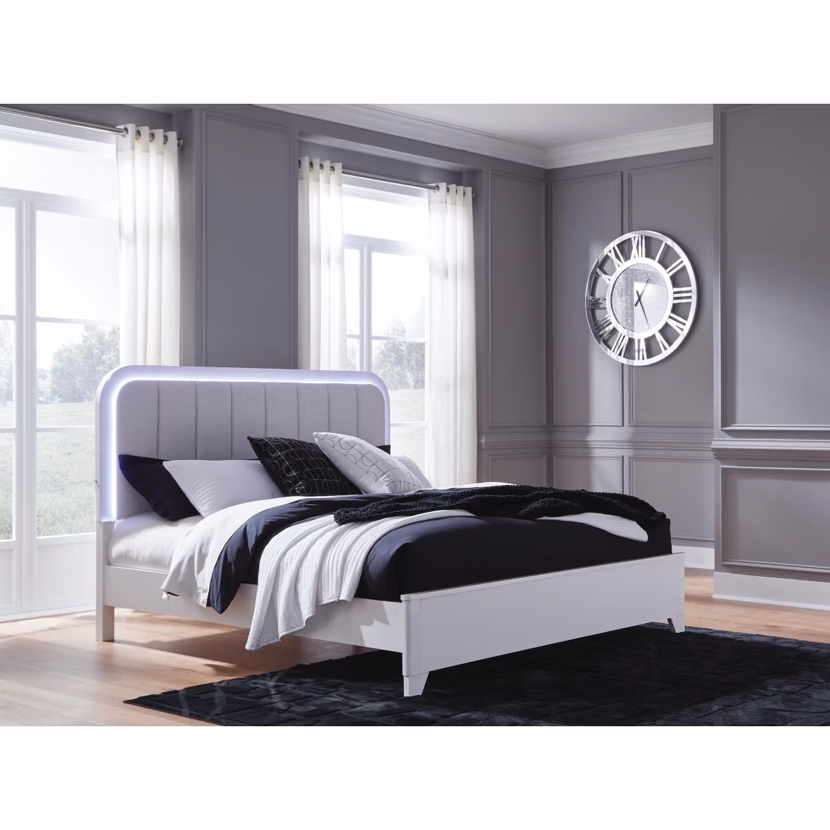 Jarlee King Panel Bed, Dresser, Mirror and Nightstand - Image 14