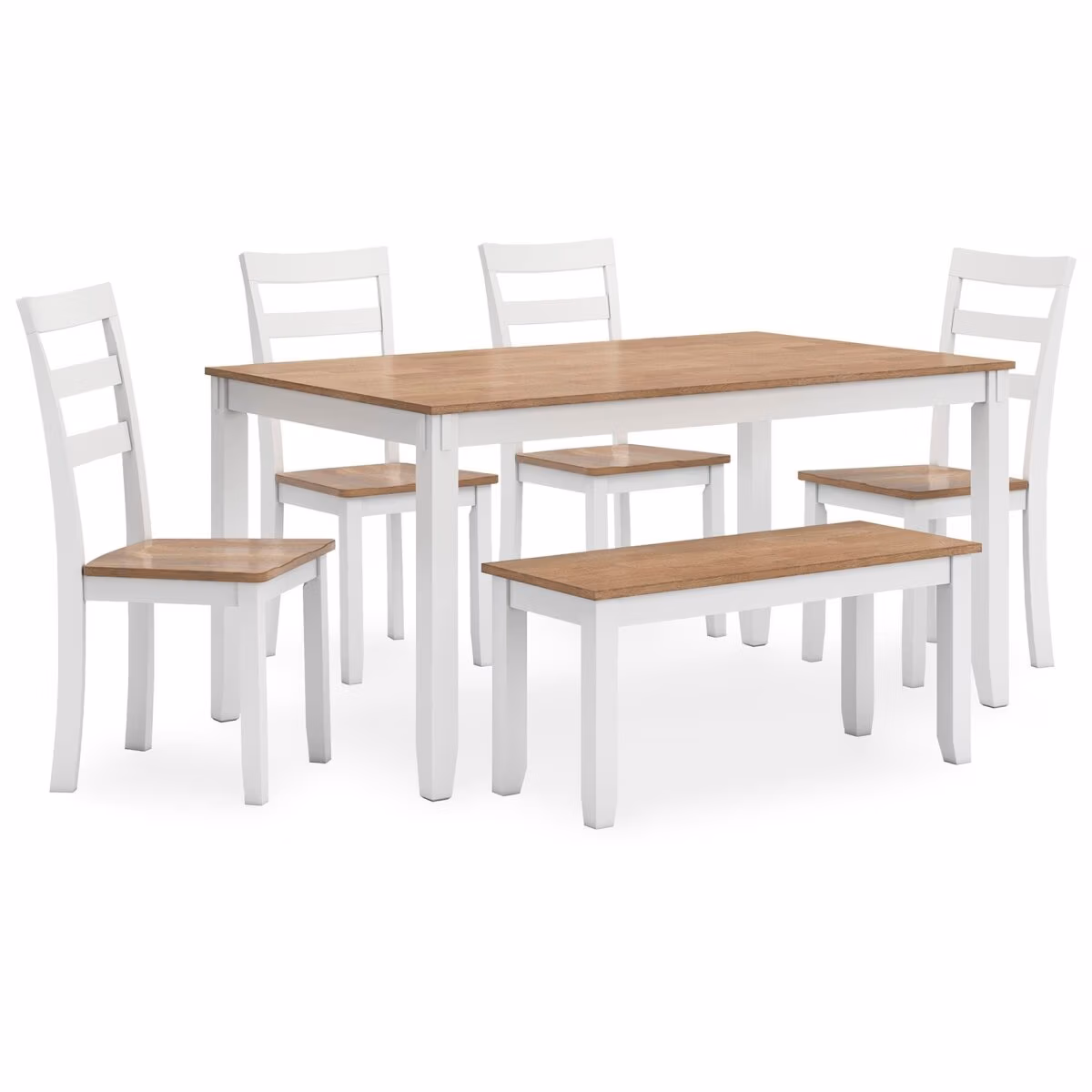 Gesthaven Dining Table with 4 Chairs and Bench (Set of 6) - Image 2