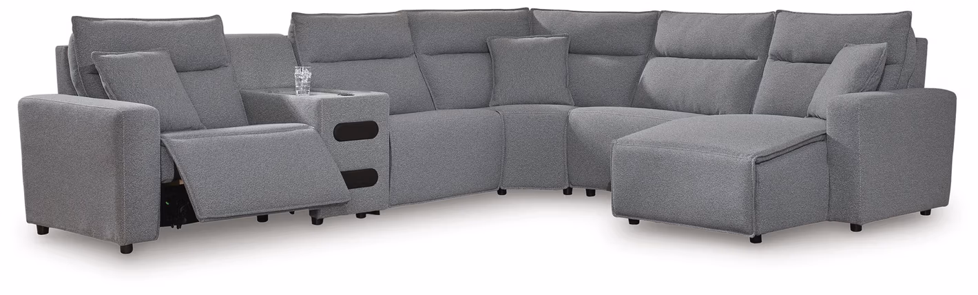 Modmax II 6-Piece Reclining Sectional with Chaise and Audio Console