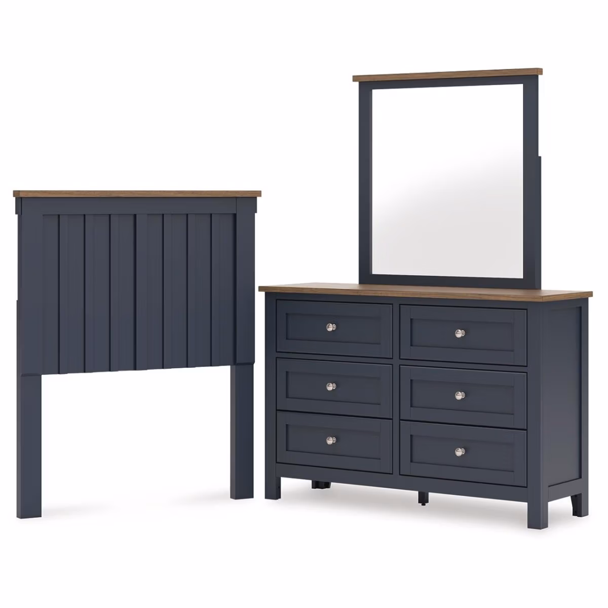 Landocken Twin Panel Headboard, Dresser and Mirror - Image 2