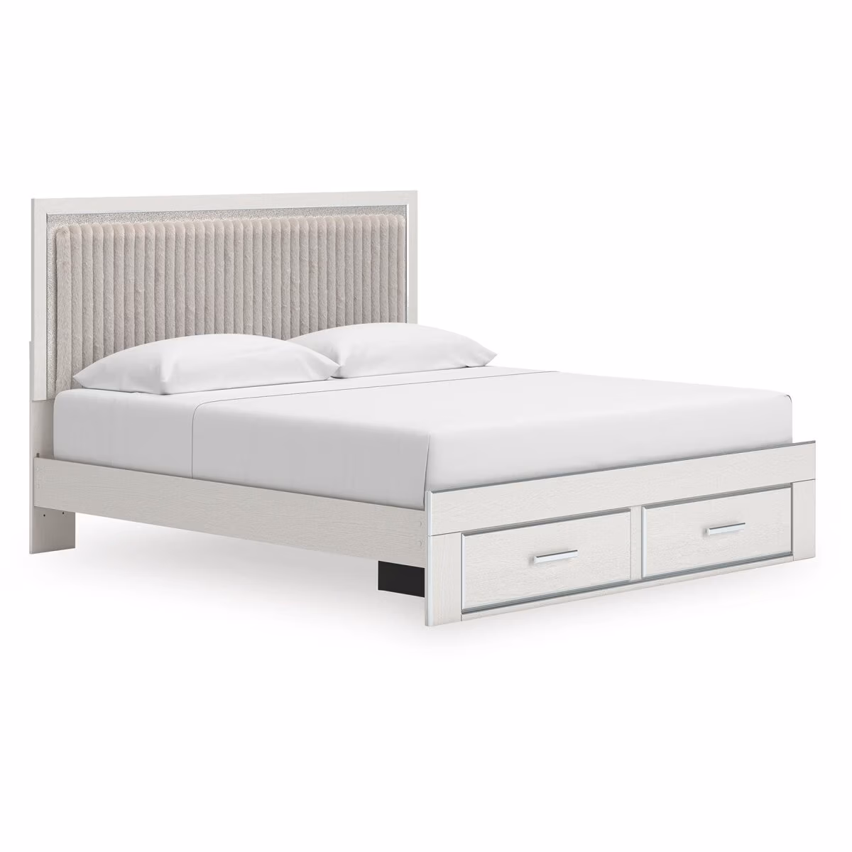 Zuraleus King Upholstered Panel Platform Storage Bed - Image 2