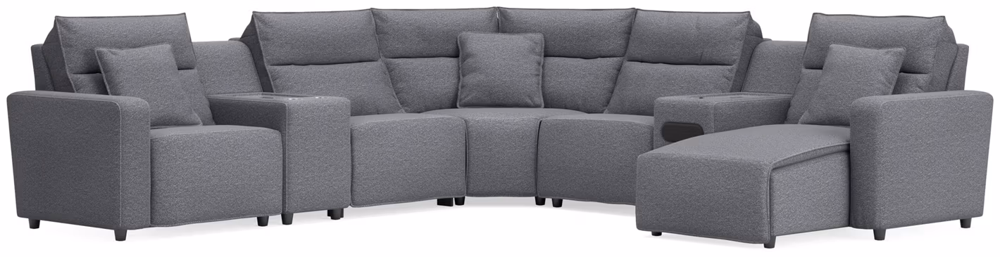 Modmax II 7-Piece Power Reclining Sectional with Chaise and Audio System