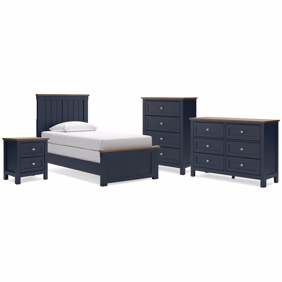 Landocken Twin Panel Bed, Dresser, Chest and Nightstand - Image 2