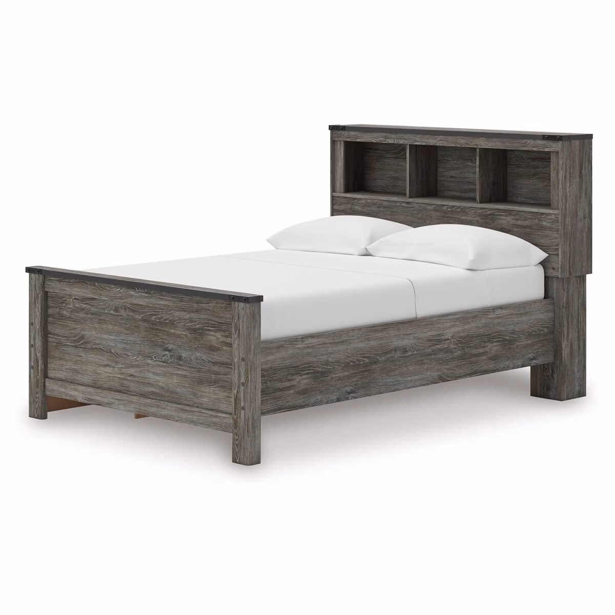 Frandern Full Bookcase Panel Bed with Storage - Image 4