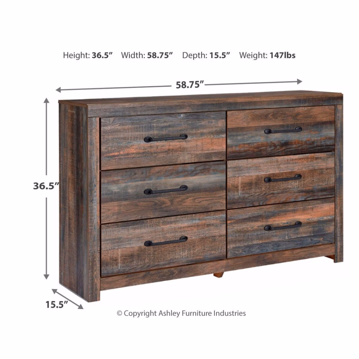 Drystan Twin Panel Bed with Storage, Dresser and Nightstand - Image 6