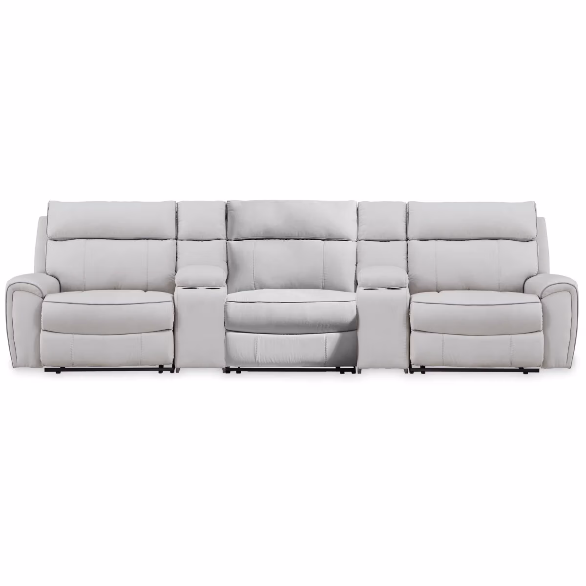 Social Pointe 5-Piece Reclining Sectional with Storage Consoles - Image 2