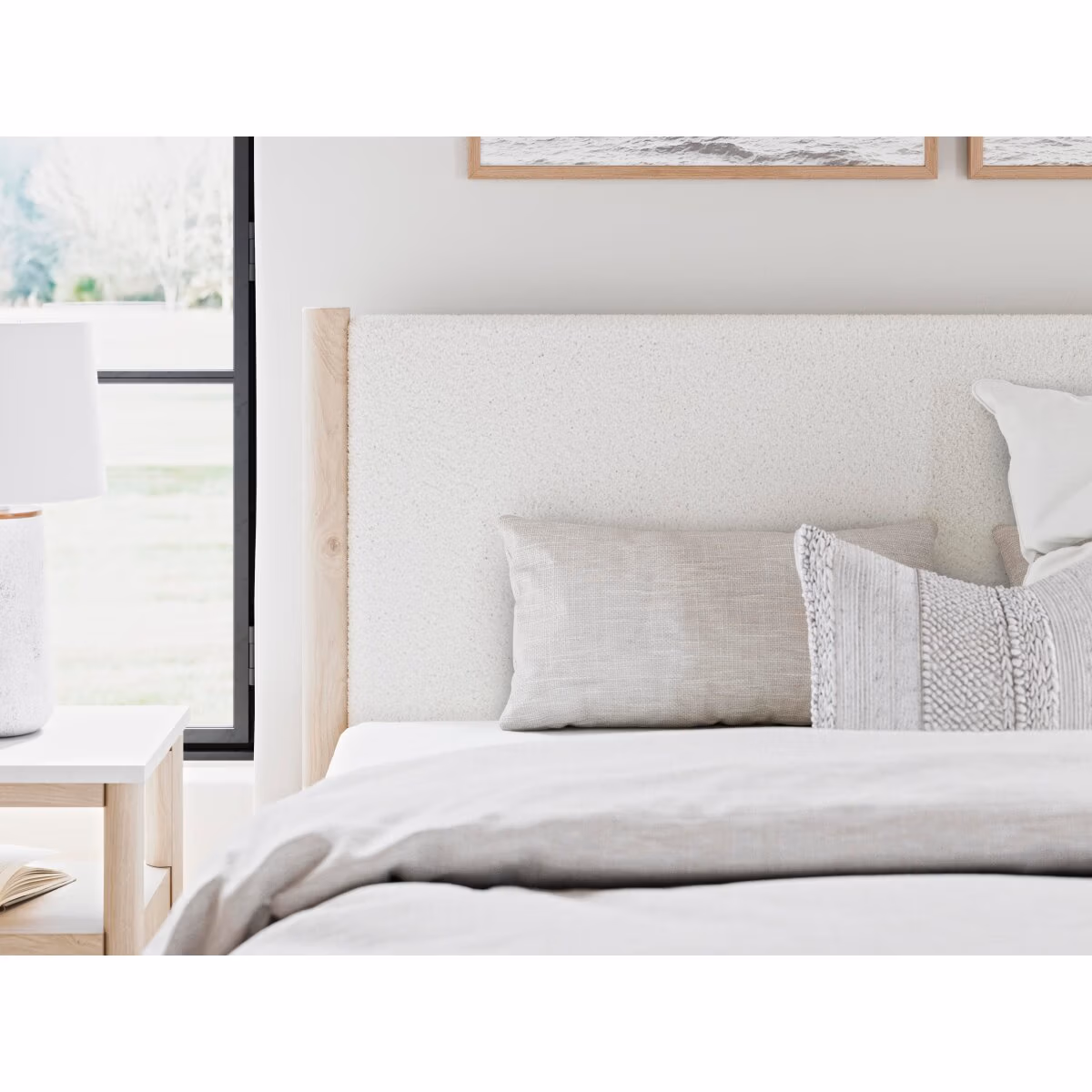 Cadmori King Upholstered Panel Bed - Image 10