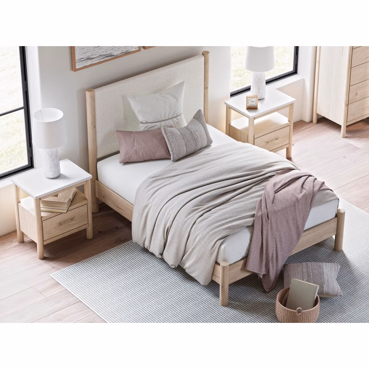 Cadmori Full Upholstered Panel Bed - Image 11