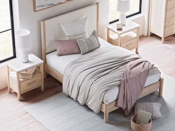 Cadmori Full Upholstered Panel Bed - Image 11