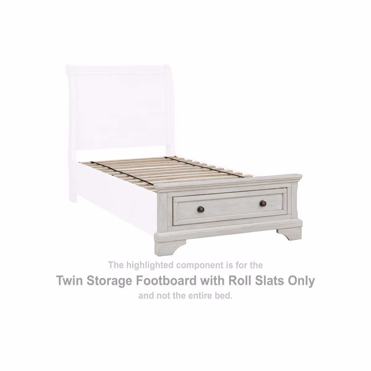Robbinsdale Twin Storage Footboard with Roll Slats - Image 3