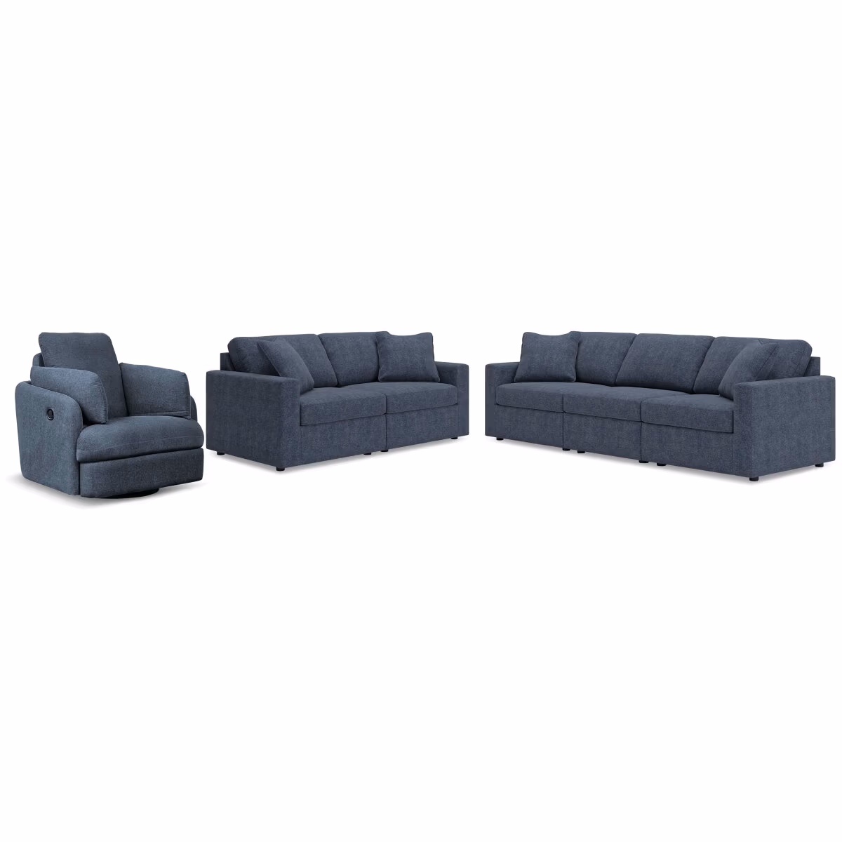 Modmax 3-Piece Sectional Sofa, 2-Piece Sectional Loveseat and Swivel Glider Recliner - Image 2