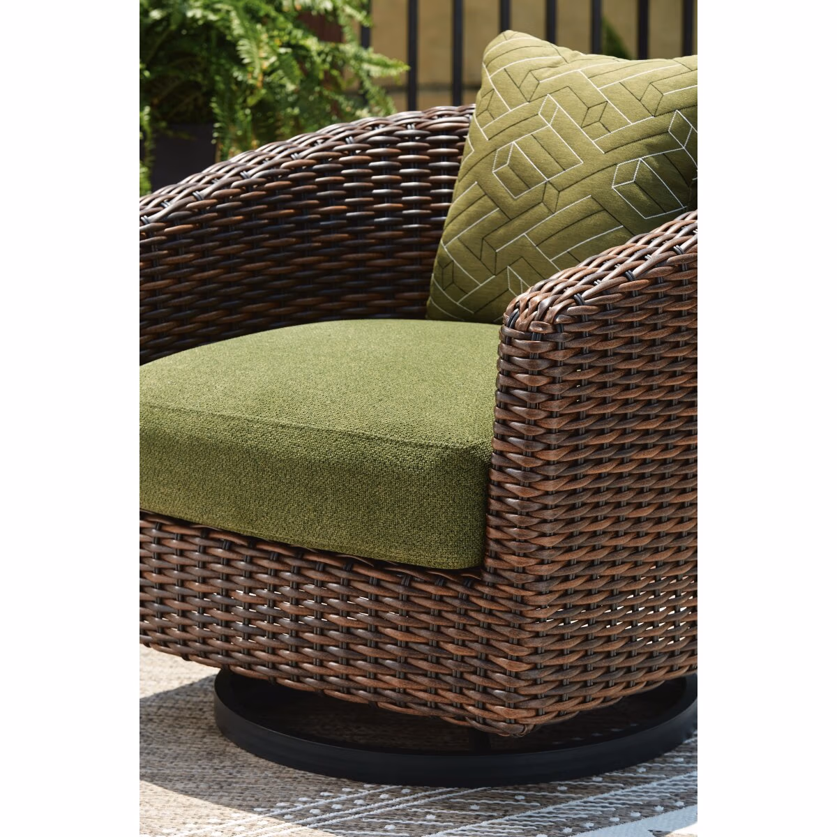 Horizon Hall Outdoor Swivel Lounge Chair with Cushion - Image 8