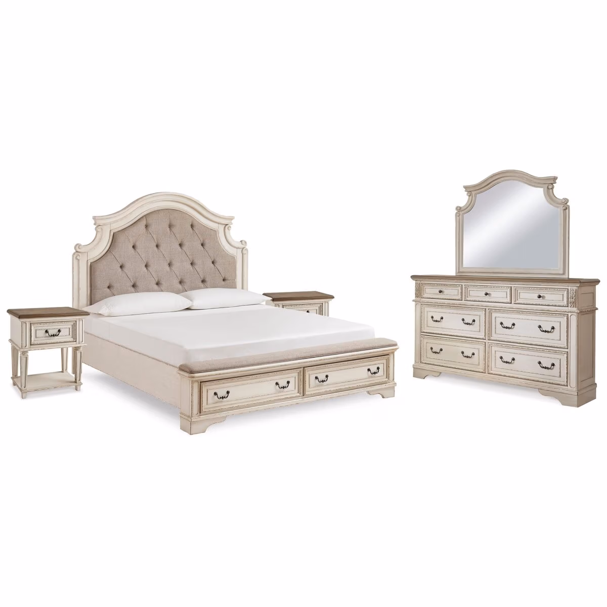 Realyn King Panel Bed, Dresser, Mirror and 2 Nightstands - Image 2