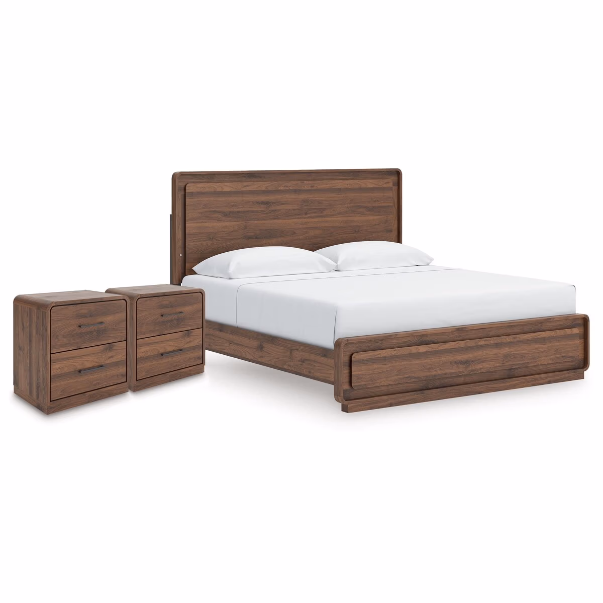 Fortlorn King Panel Bed and 2 Nightstands - Image 2