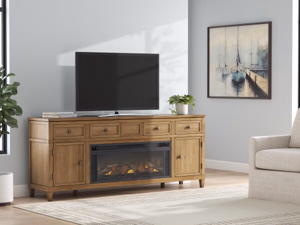 Sharlance 81" TV Stand with Electric Fireplace - Image 3