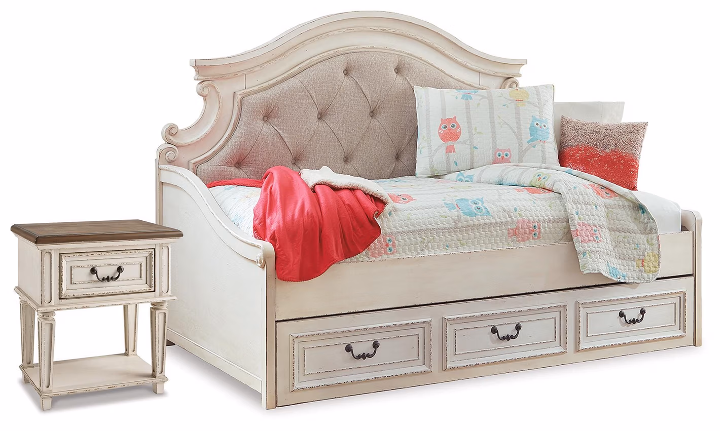 Realyn Twin Storage Day Bed and Nightstand