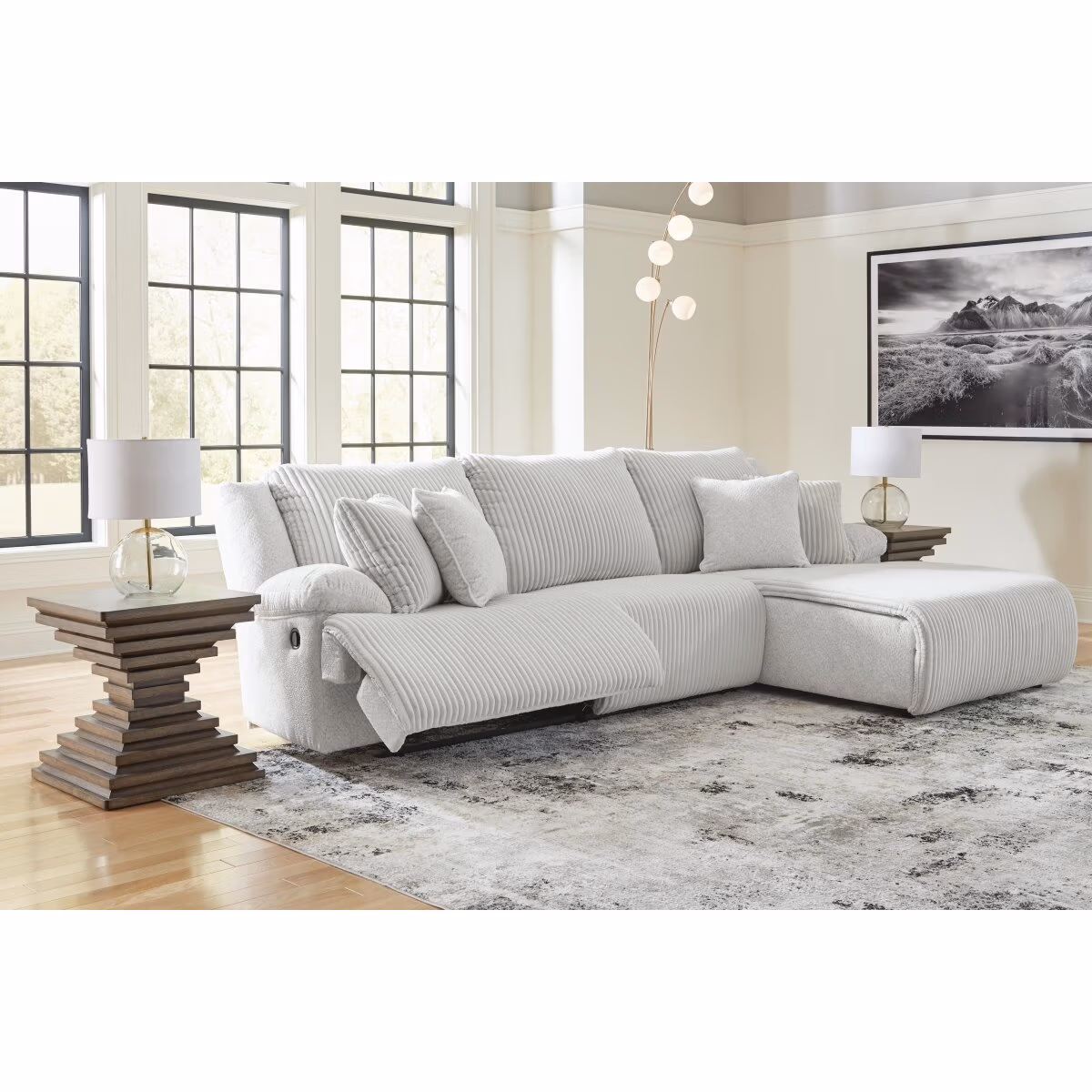 Top Tier 3-Piece Reclining Sectional Sofa Chaise - Image 6