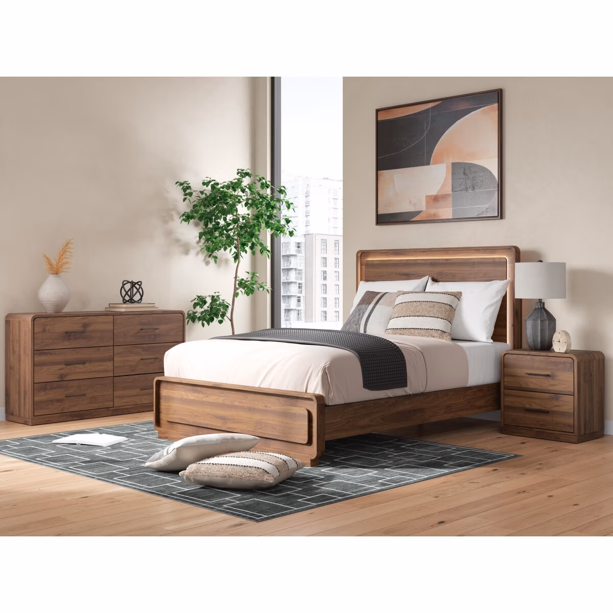 Fortlorn Queen Panel Bed, Dresser and Nightstand - Image 3