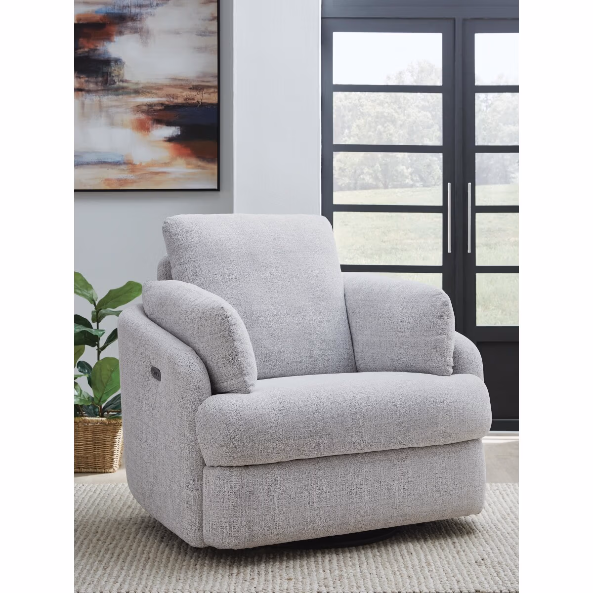 Alainmont Next-Gen Nuvella Swivel Power Recliner - Image 3