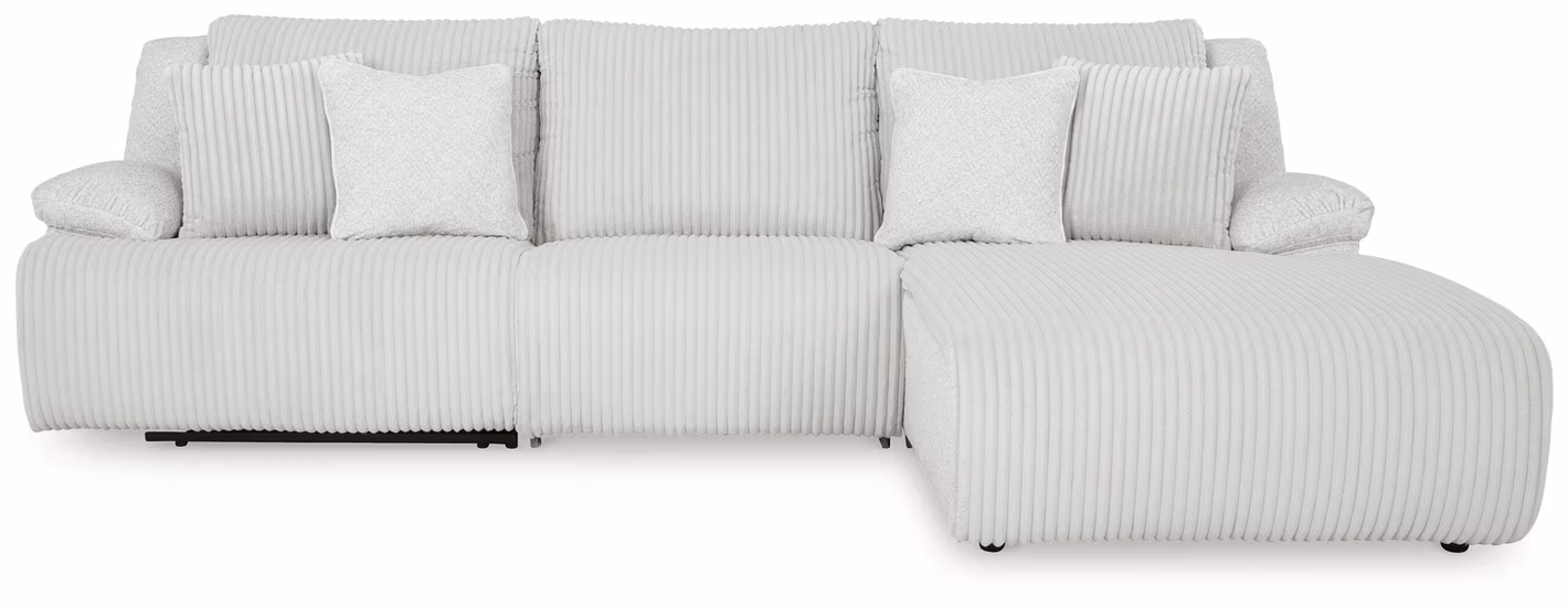 Top Tier 3-Piece Reclining Sectional Sofa Chaise