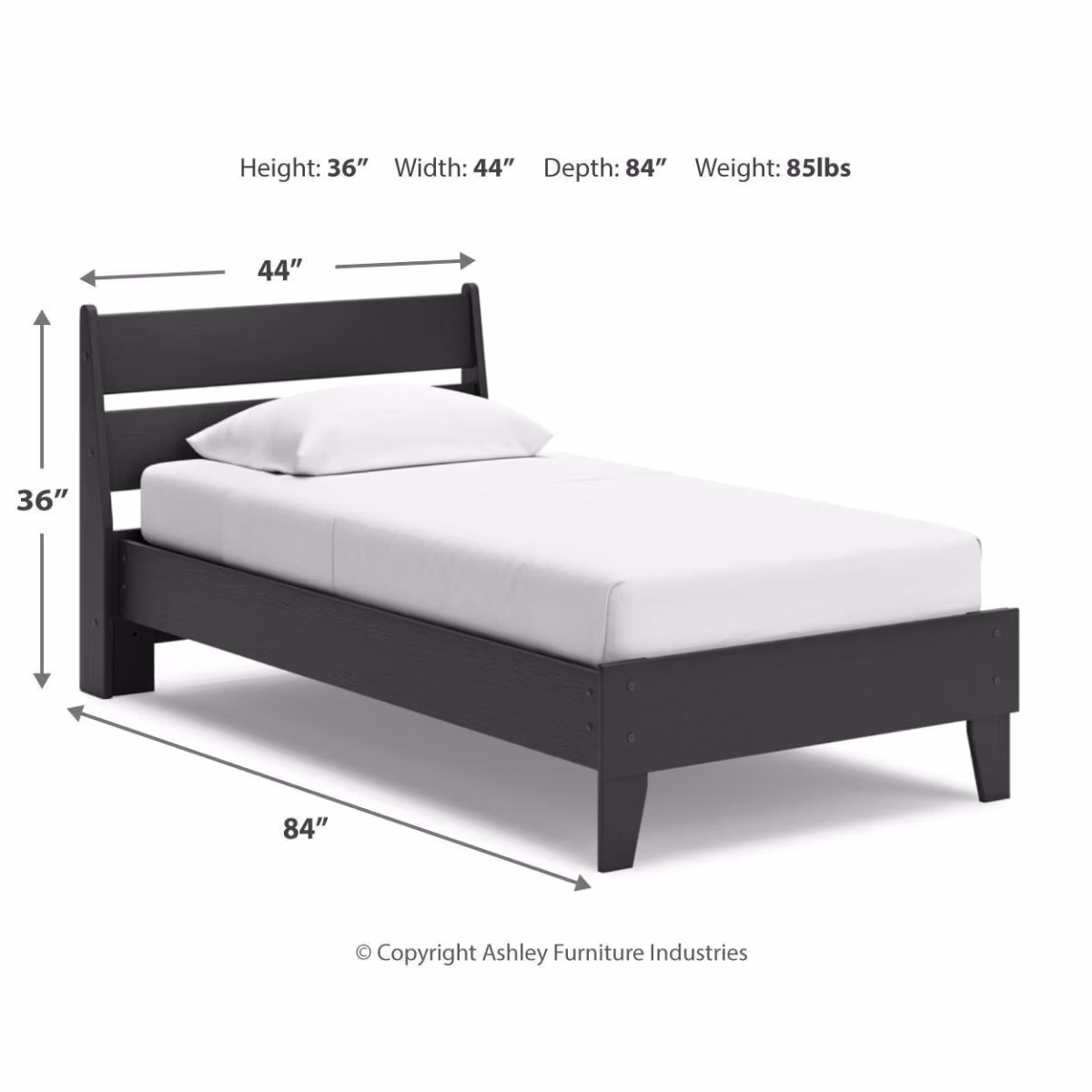 Socalle Twin Panel Platform Bed and Dresser - Image 9