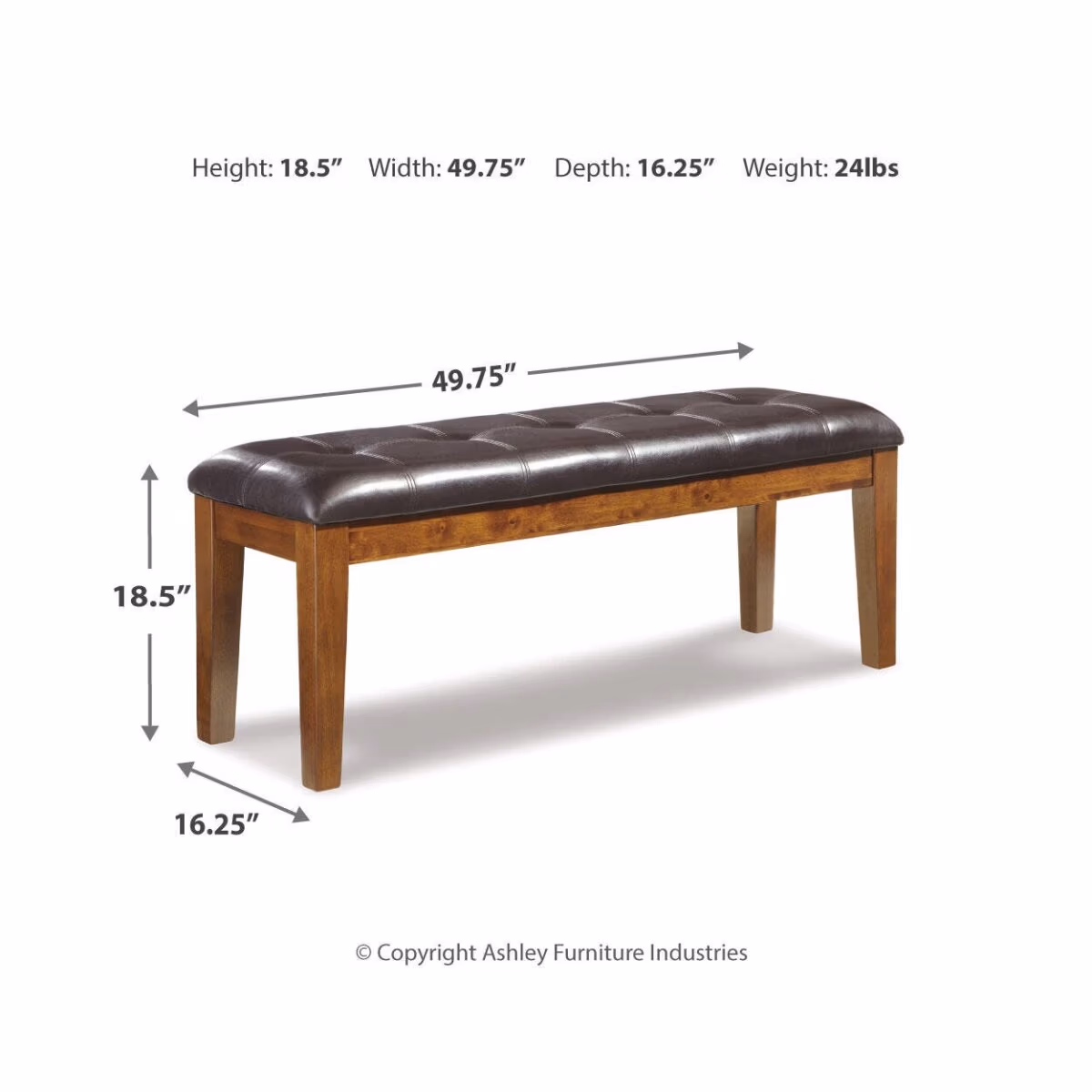 Ralene Dining Table and 6 Chairs and Bench - Image 8