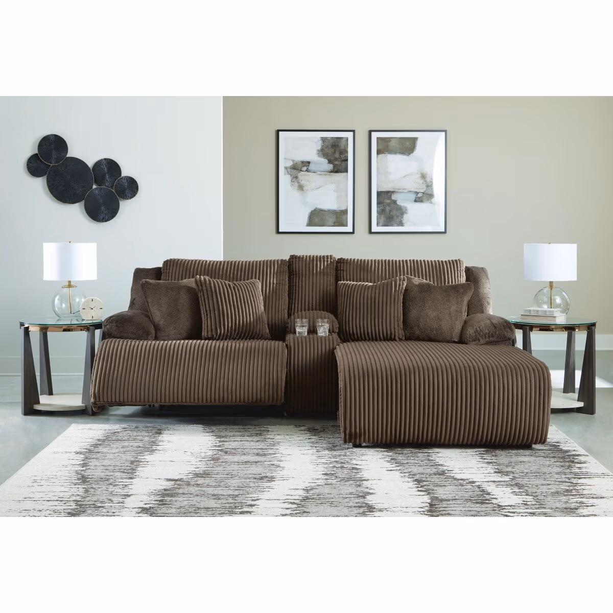 Top Tier 3-Piece Reclining Sectional Sofa with Chaise - Image 4