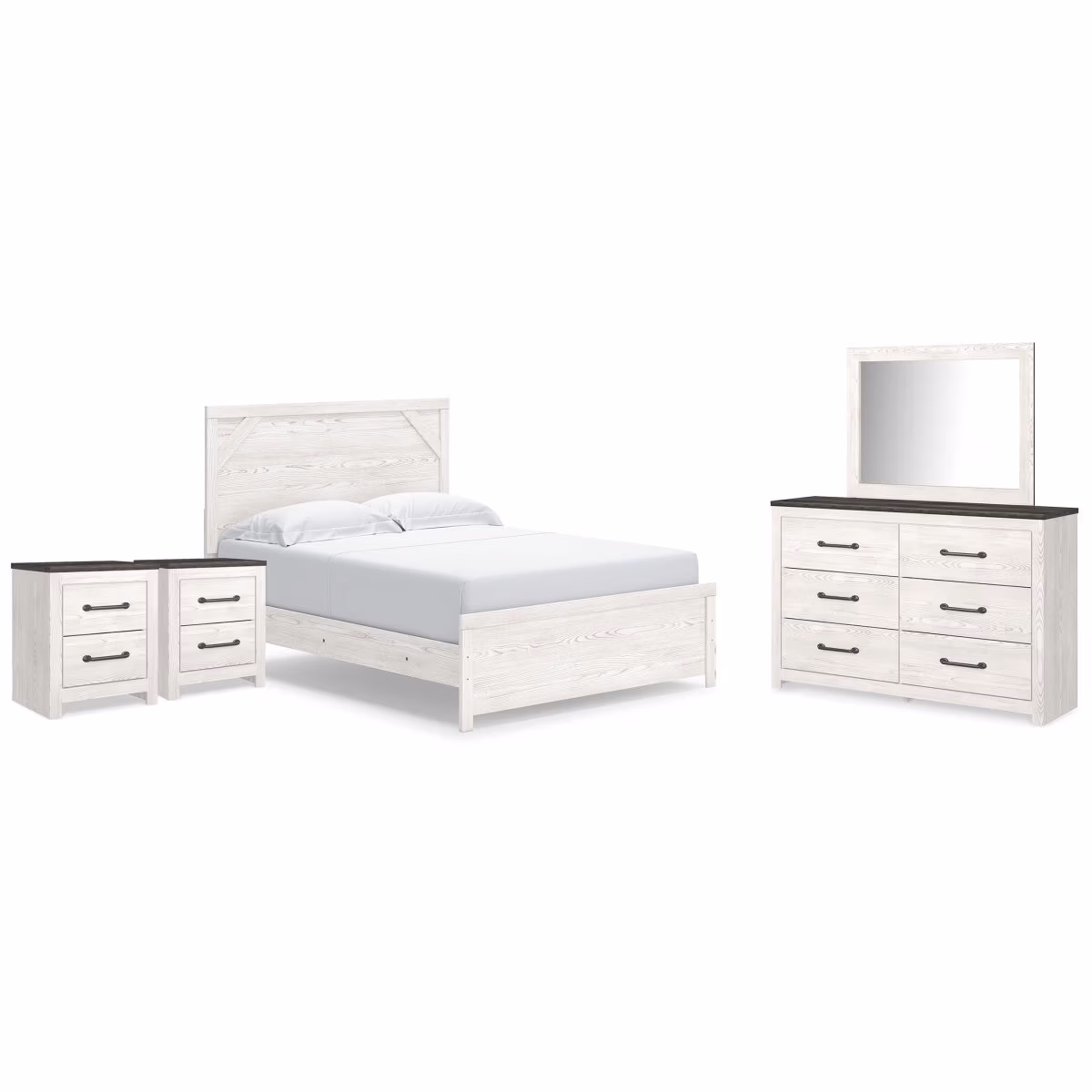 Gerridan Queen Panel Bed, Dresser, Mirror and 2 Nightstands - Image 2