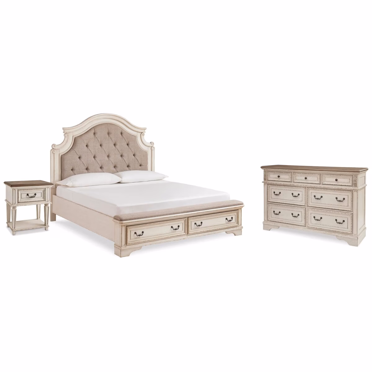 Realyn King Storage Bed, Dresser and Nightstand - Image 2