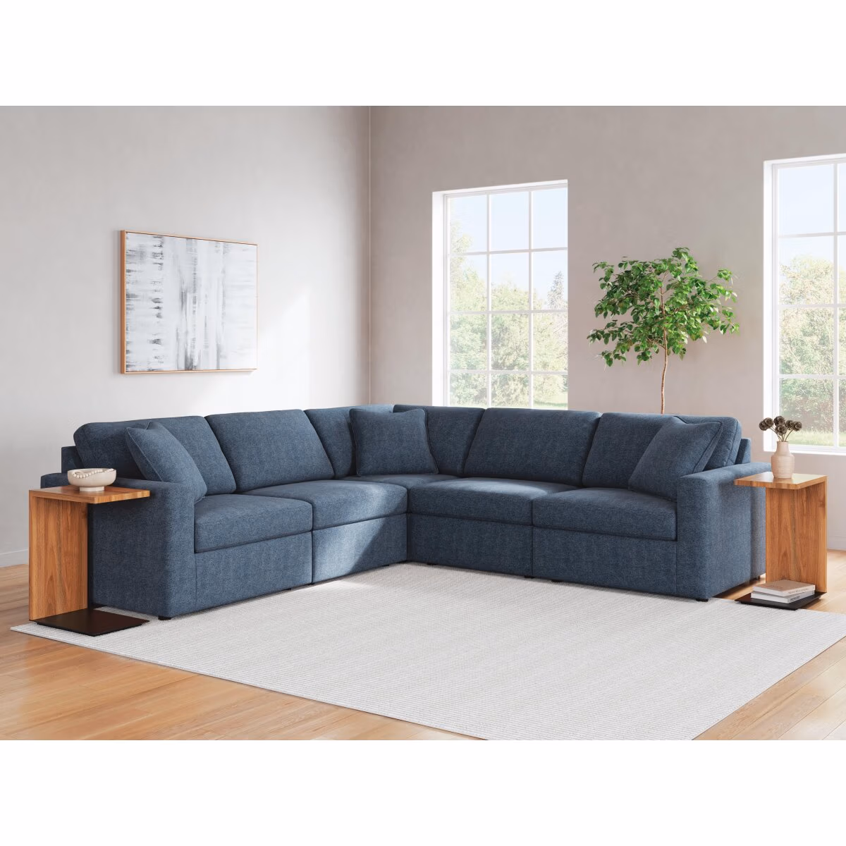 Modmax 5-Piece Sectional and Swivel Glider Recliner - Image 12