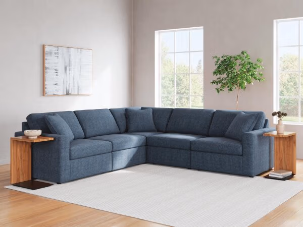 Modmax 5-Piece Sectional and Swivel Glider Recliner - Image 12