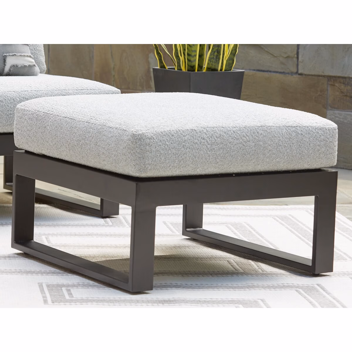 Beachloft Outdoor Ottoman with Cushion - Image 3