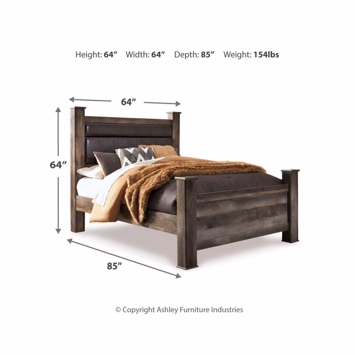 Wynnlow Queen Upholstered Poster Bed - Image 4