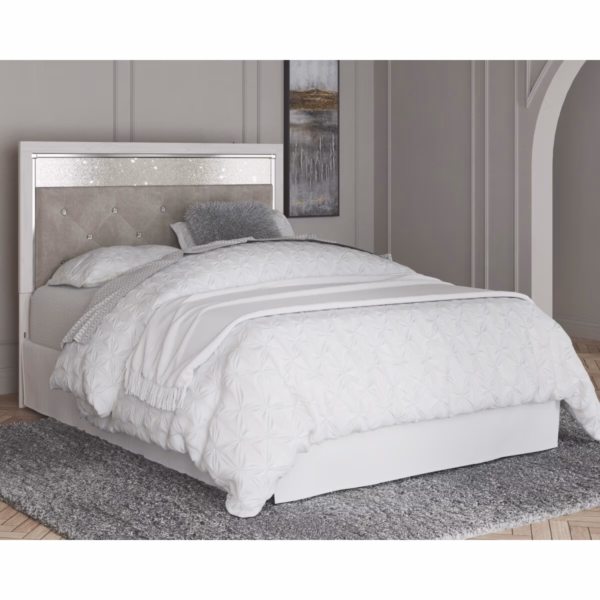 Altyra Queen Upholstered Panel Headboard - Image 3